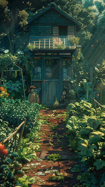 Enchanted Garden Retreat, vegetable, garden HD phone wallpaper