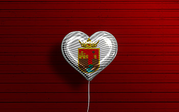 I Love Chiapas, , realistic balloons, red wooden background, Day of Chiapas, mexican states, flag of Chiapas, Mexico, balloon with flag, States of Mexico, Chiapas flag, Chiapas HD wallpaper