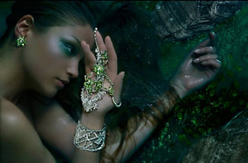 Emeralds, sexy, girl, model HD wallpaper