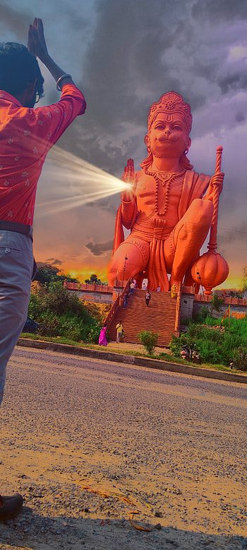 Hanuman ji bajrang b, cloud, sky HD phone wallpaper