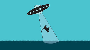 Vector, Improvisation, Ufo, Cow, Aliens HD wallpaper