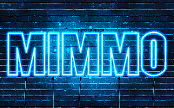 Mimmo, , with names, Mimmo name, blue neon lights, Mimmo Birtay, Happy Birtay Mimmo, popular italian male names, with Mimmo name HD wallpaper