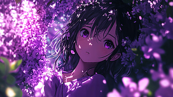 Purple Anime Girl - Ultra, Anime, anime girl, purple anime HD wallpaper
