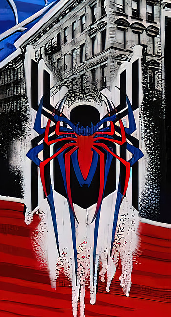 Spidermen logo, art, white HD phone wallpaper