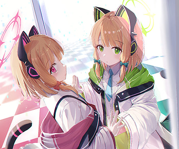 Saiba Twins, Saiba Momoi, Saiba Midori, video game, Blue Archive HD wallpaper