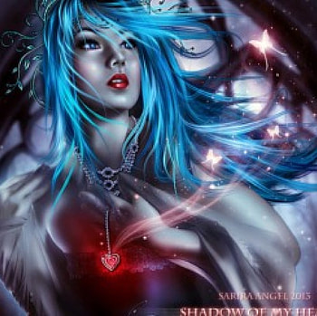 Shadow of my Heart, lady, shadow, heart, fantasy HD wallpaper