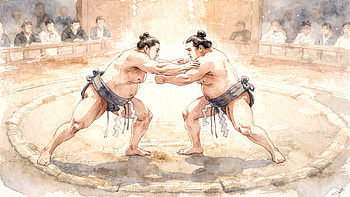 Sumo Showdown: Dohyo Duel, Sumo Wrestling, Match HD wallpaper