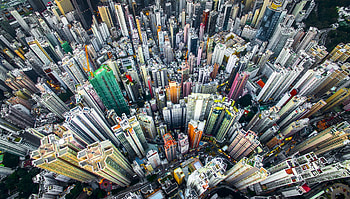Cityscape Aerial View, cityscape, city, colorful, buildings HD wallpaper