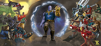 Marvel, Avengers: infinity war, thanos, fan art HD wallpaper