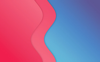blue and pink, geometric shapes, abstract waves, material design, colorful backgrounds, geometric art, creative, background with waves HD wallpaper