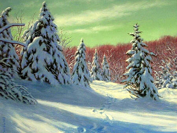 Winter Forest, winter, holidays, forests, paintings, love four seasons, snow, trees, draw and paint, nature, xmas and new year HD wallpaper