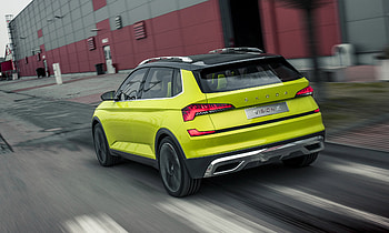 Skoda vision x, rear view, 2018 HD wallpaper
