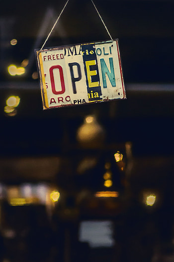 Words, Glare, Blur, Smooth, Sign, Signboard, Open, It's Open HD phone wallpaper