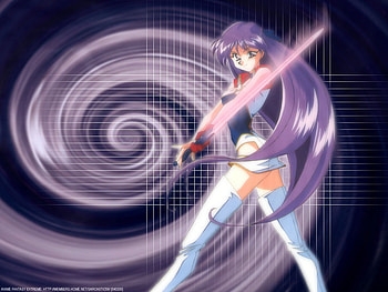 LaserBabe, hot, girl, anime, laser HD wallpaper
