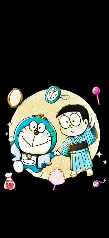 Doremon and nobita, art, cartoon HD phone wallpaper