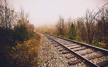 Train Track 2, train, track, nature, railroad HD wallpaper