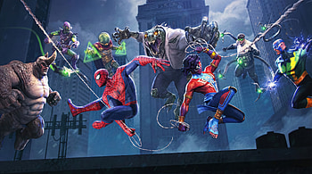 Sinister Six Team Marvel Contest Of Champions, marvel-contest-of-champions, rhino, spiderman, goblin, octopus, games, marvel, video-games HD wallpaper