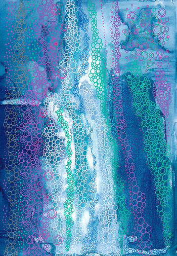 Abstract, Patterns, Circles, Multicolored, Motley, Lines, Watercolor HD phone wallpaper