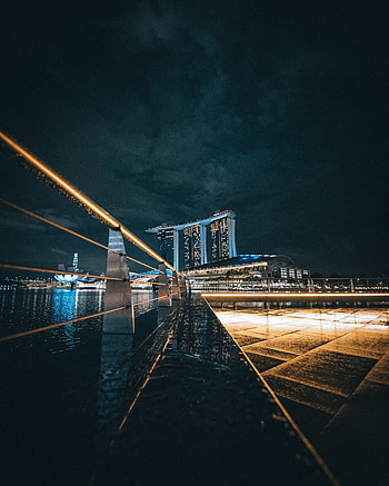 Cities, Road, Night City, Bridge HD phone wallpaper