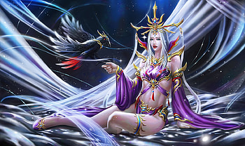 Fantasy girl, fantasy, art, bird, siyuan zhao, luminos, girl HD wallpaper