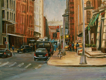75th st. NYC, oils, cityscapes HD wallpaper