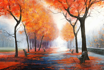 Autumn Park Digital Art , autumn, park, artist, artwork, digital-art, deviantart HD wallpaper