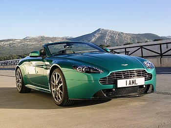 Mountains, Aston Martin, Cars, Front View, Style, 2011, V8, Vantage HD wallpaper