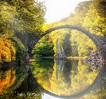 Bridge Reflection, river, reflection, bridge, nature, fall season HD wallpaper