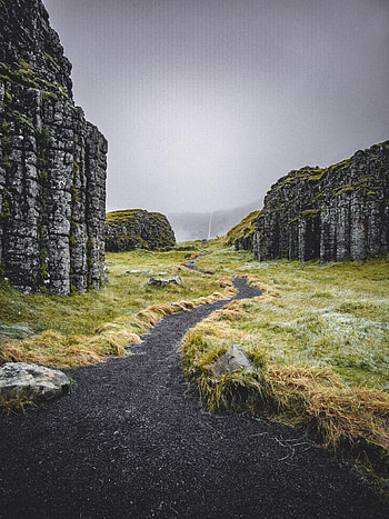Nature, Rocks, Fog, Path, Valley HD phone wallpaper