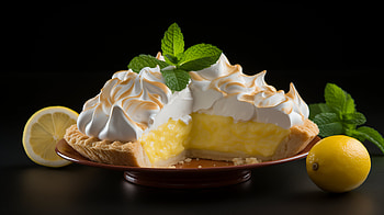 Luscious Lemon Meringue Pie, Lemon Pie, food, pie HD wallpaper
