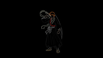 Ichigo Kurosaki, ichigo-kurosaki, bleach, anime, artist, artwork, digital-art, dark, black, oled HD wallpaper