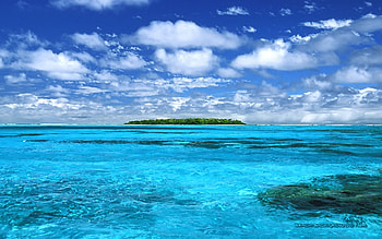 Mar e Céu, blue, sea, island, sky HD wallpaper