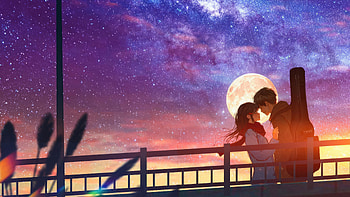 Anime Couple In Love, anime-couple, anime-girl, anime-boy, love, artist, artwork, digital-art HD wallpaper