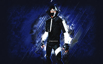 Fortnite Shadow Ikonik Skin, Fortnite, main characters, blue stone background, Shadow Ikonik, Fortnite skins, Shadow Ikonik Skin, Shadow Ikonik Fortnite, Fortnite characters HD wallpaper