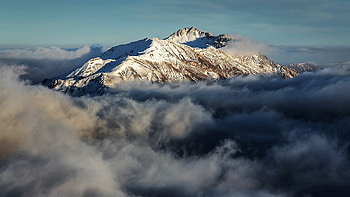 Apennines mountain range, clouds, italy, Apennines, snow HD wallpaper