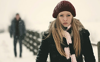 winter face, winter, jacket, cap, beauty HD wallpaper