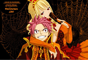 Fairy Tail Halloween, halloween, fairy tail, lucy, natsu, deviantart HD wallpaper