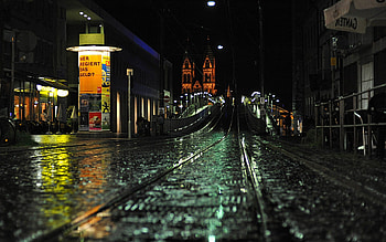 Cities, Night, City, Building, Bridge, Railway HD wallpaper