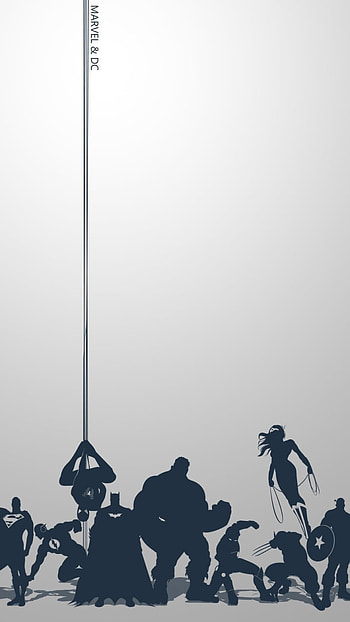 The best of both worlds, Superman, DC Comics, Batman, spider man, Flash, Hulk, Iron Man, Wolverine, Wonder Woman, Captain America, Comic, crossover HD phone wallpaper