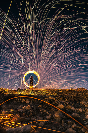 Bright, Sparks, Miscellanea, Miscellaneous, Movement, Traffic, Long Exposure, Glow, Circle, Fire Show, Fair Show HD phone wallpaper
