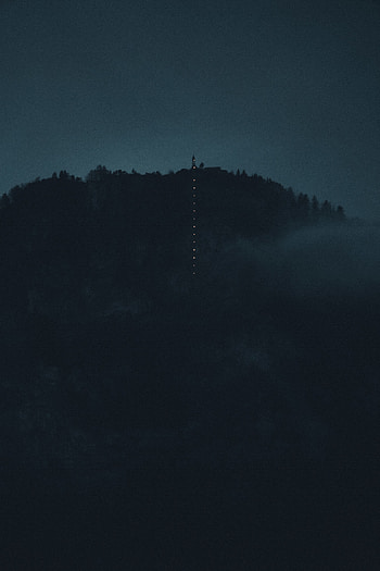 Night, Mountain, Dark, Fog, Darkness HD phone wallpaper