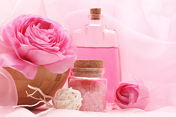 Pink spa with rose, Salt, Oil, Spa, Rose HD wallpaper