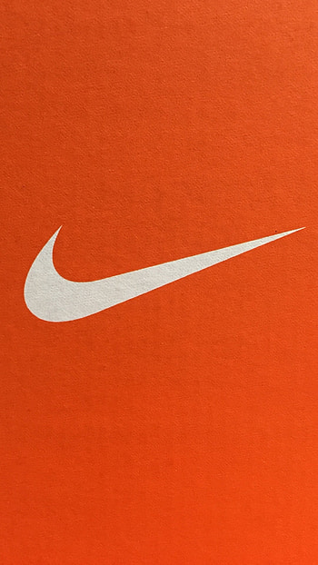 Nike Logo, Orange HD phone wallpaper