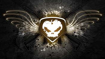 Skull emblem M4 Assault Rifle from Skulls HD wallpaper
