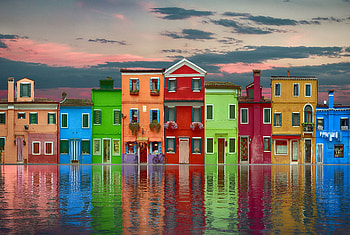 Cities, Water, Houses, Multicolored, Motley, Street HD wallpaper