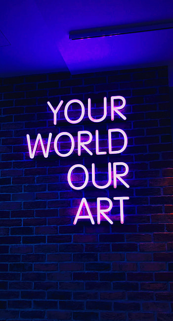 Art, Words, Neon, Illumination, Backlight, Phrase HD phone wallpaper