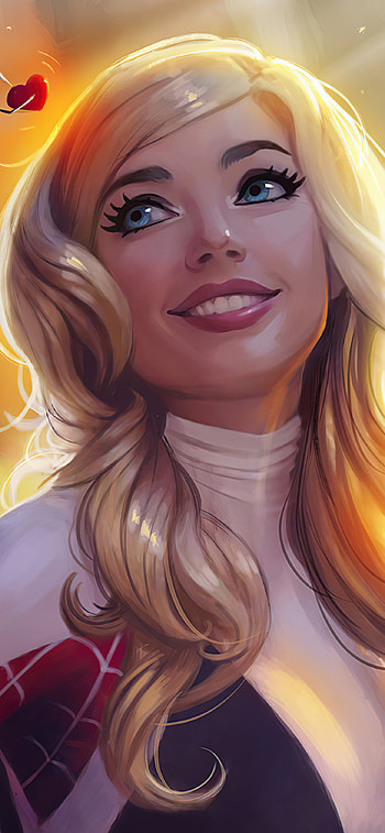 smile, Comic, Gwen Stacy HD phone wallpaper