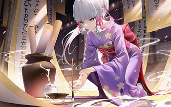 Kamisato Ayaka, Genshin Impact, anime characters, japanese manga, Kamisato Ayaka character, Genshin Impact characters, Ayaka Kamisato HD wallpaper