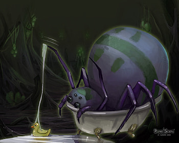 Spider in a bathtub- Runescape, spider, cool , monster, runescape HD wallpaper