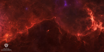 Nebula, fantasy, tim barton, red, space, cosmos HD wallpaper